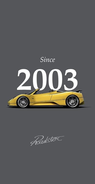 Exotic Yellow Pagani Zonda Roadster Phone Background