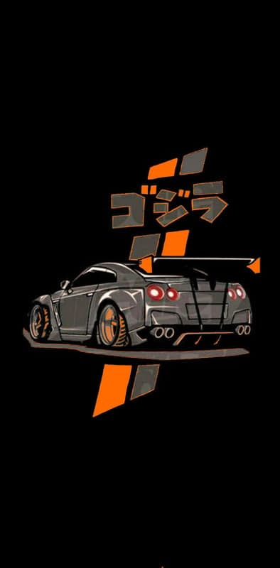 Grey Nissan GT-R Godzilla Edition JDM Phone Background