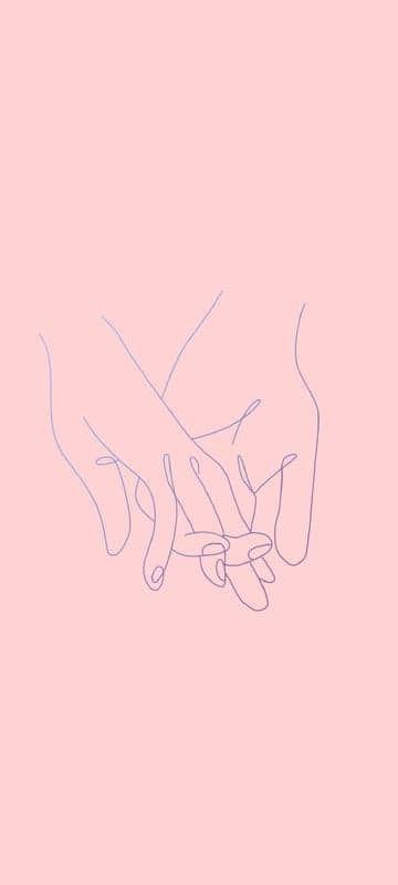 Minimalist Line Art Hands Holding: Love and Connection