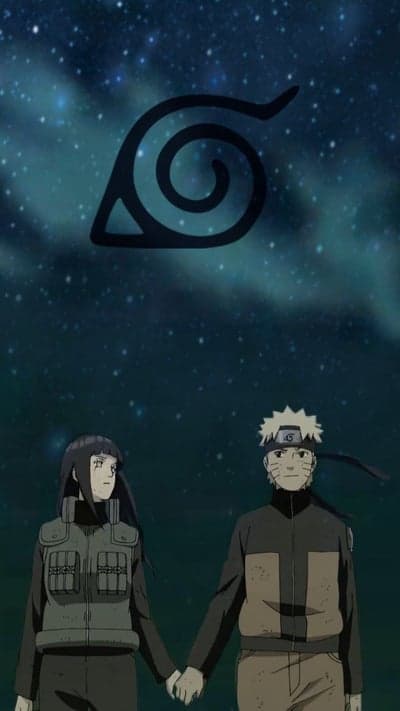 Naruto and Hinata Starry Night Romance Mobile Wallpaper