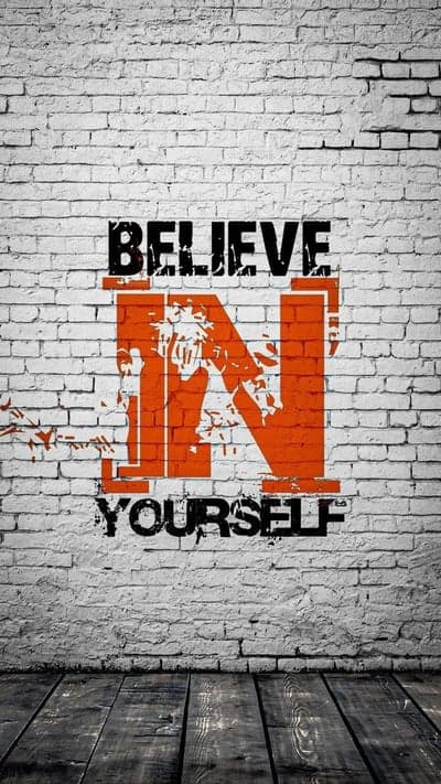Believe in Yourself Graffiti Wall Motivational Art