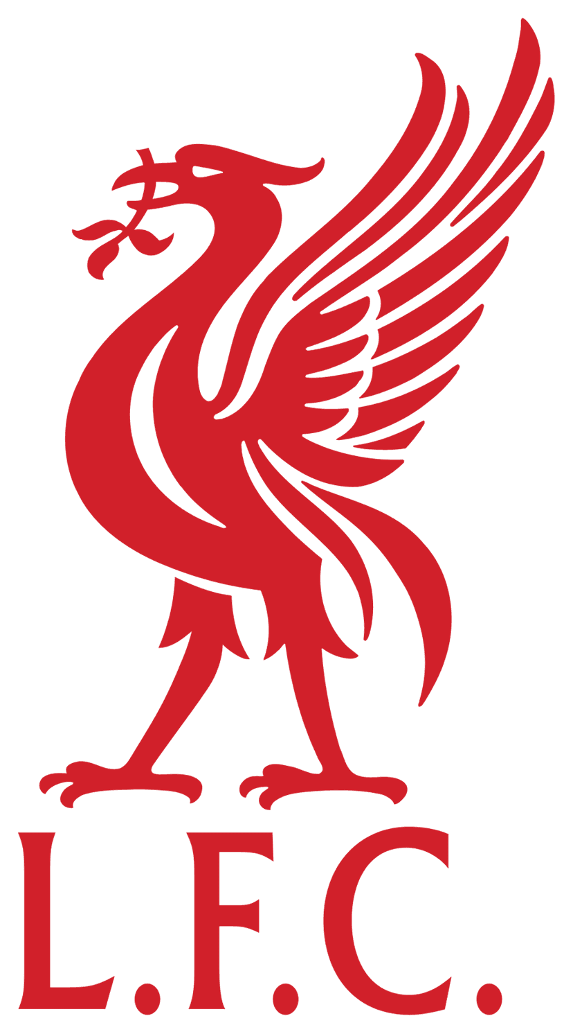 Liverpool FC emblem featuring a golden liver bird inside a crested shield on a transparent background for designers.