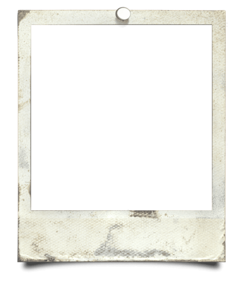 Vintage Polaroid frame mockup with a white matte border, realistic paper texture, and central square cutout.