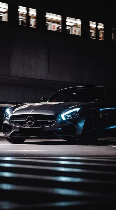 Luxury Mercedes-AMG GT S at Night
