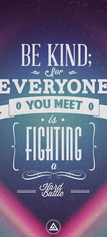 Celestial Kindness Quote Mobile Wallpaper for Empathy