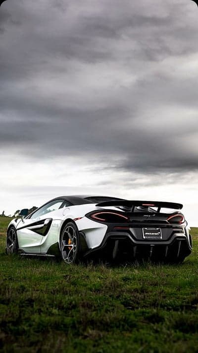 White McLaren Luxury Sports Car Mobile Wallpaper