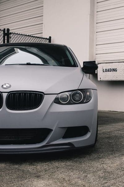 Matte Gray BMW M Series Front Grille Mobile Wallpaper