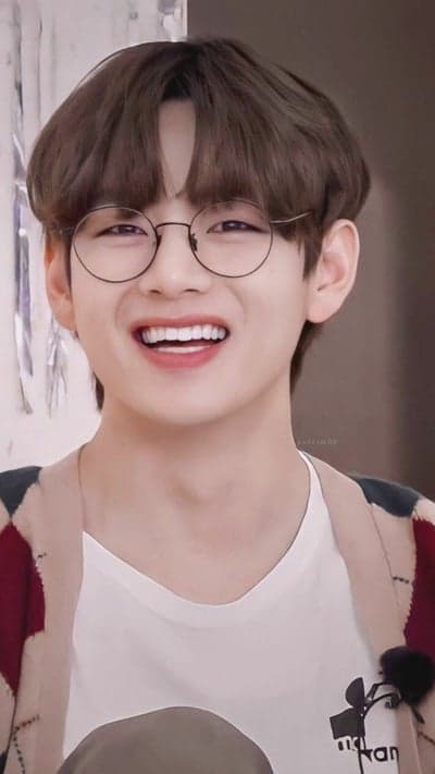 BTS V in Round Glasses Smiling