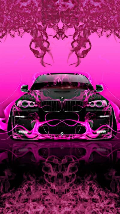 Fiery Pink BMW M Car Wallpaper
