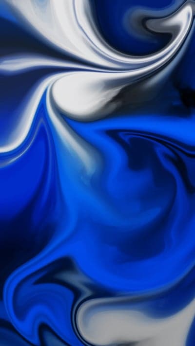 Abstract Blue and White Swirls Dynamic Fluid Motion
