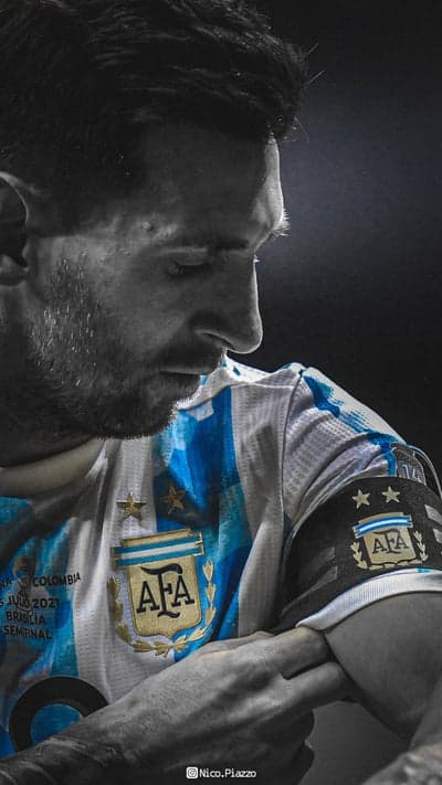 Messi Captain Armband Argentina National Team Wallpaper
