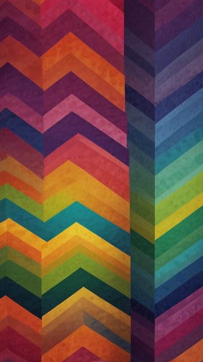 Rainbow Gradient Chevron Pattern Vibrant Mobile Wallpaper