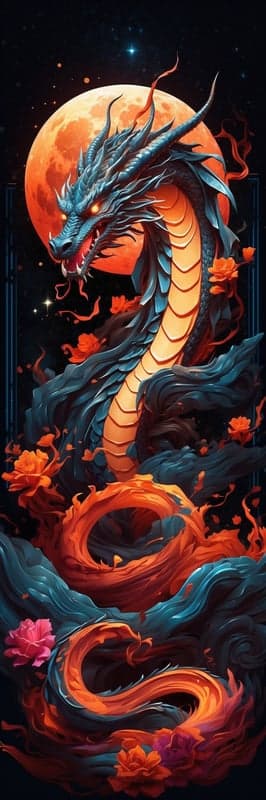 Fiery Dragon Lunar Encounter Artwork