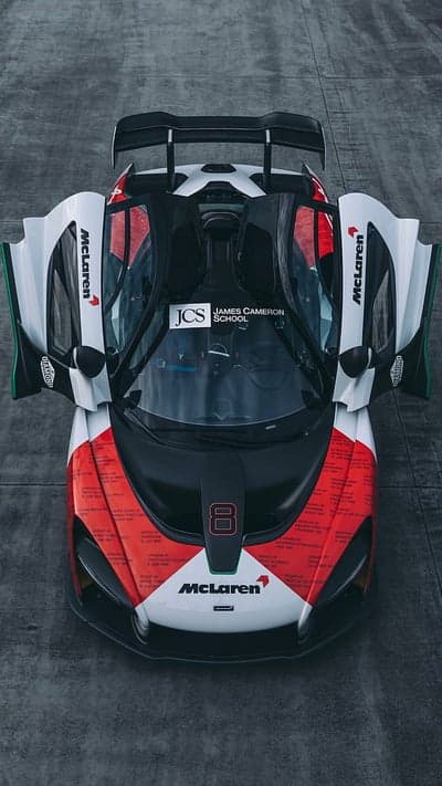 McLaren Senna GTR JCS Edition Top-Down Phone Wallpaper