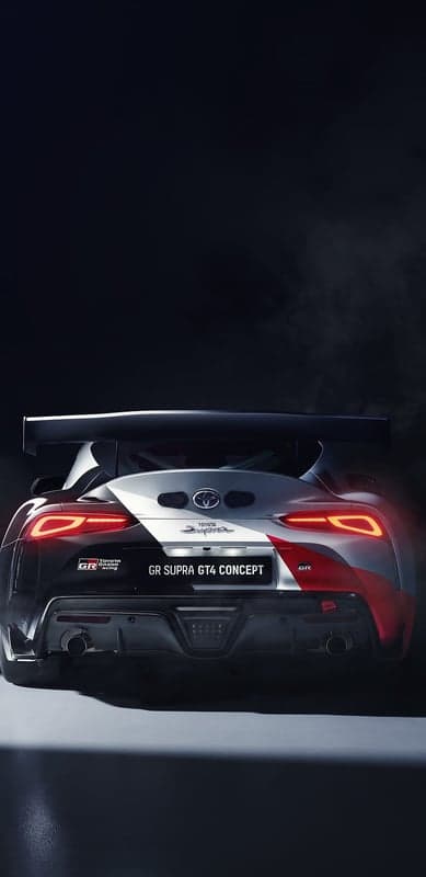 Toyota GR Supra GT4 Concept Racing Car Rear View Wallpaper
