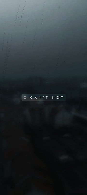 Rainy Window "I Can't Not" Quote Wallpaper