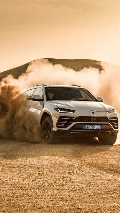 Lamborghini Urus Drifting in Desert Sands