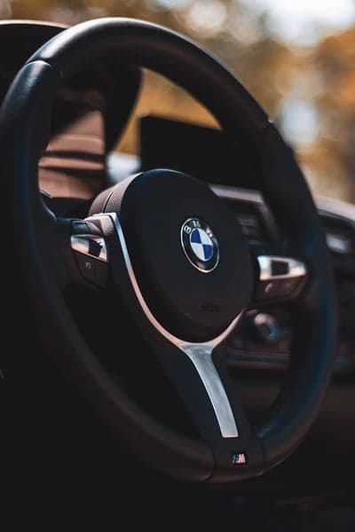 Modern BMW M Sport Steering Wheel Mobile Wallpaper