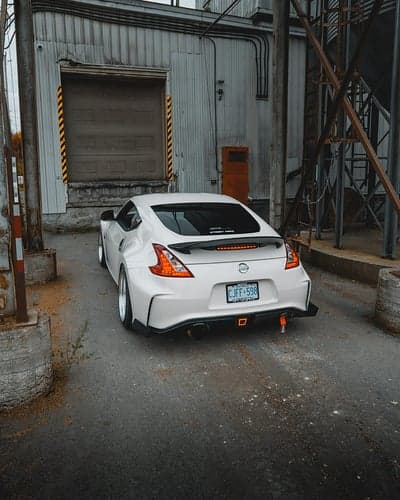 White Nissan 370Z Custom JDM Build Mobile Wallpaper
