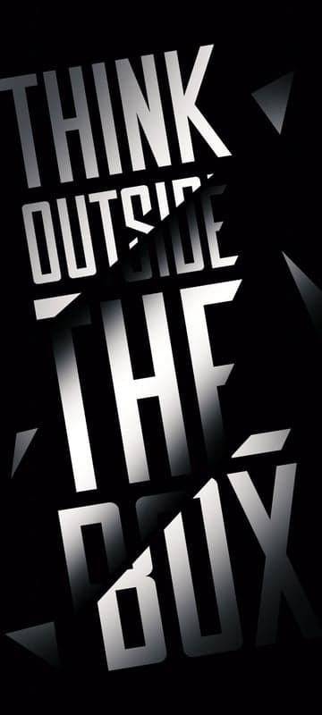 Think Outside The Box Motivational Typography