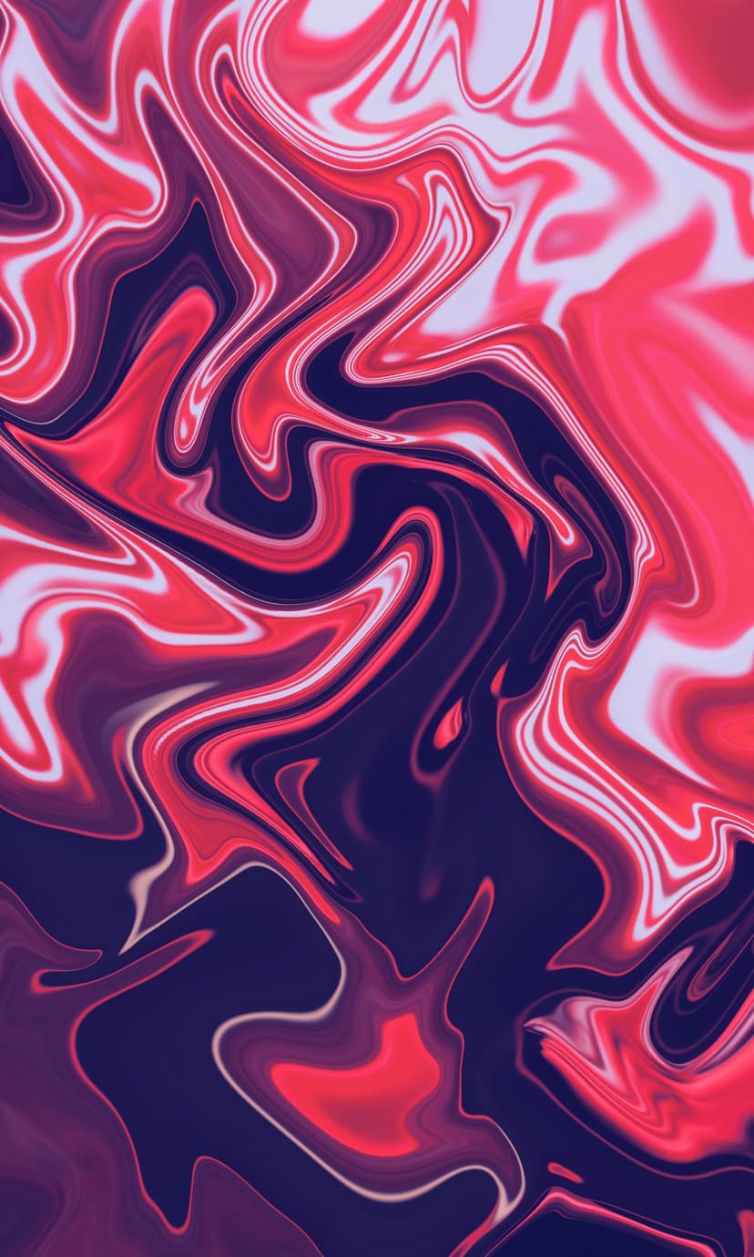 Fluid swirls of vibrant magenta, deep crimson, and dark violet blend in a seamless, marbled liquid pattern.