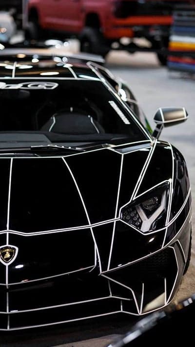 Lamborghini Supercar Dark Geometric Mobile Wallpaper