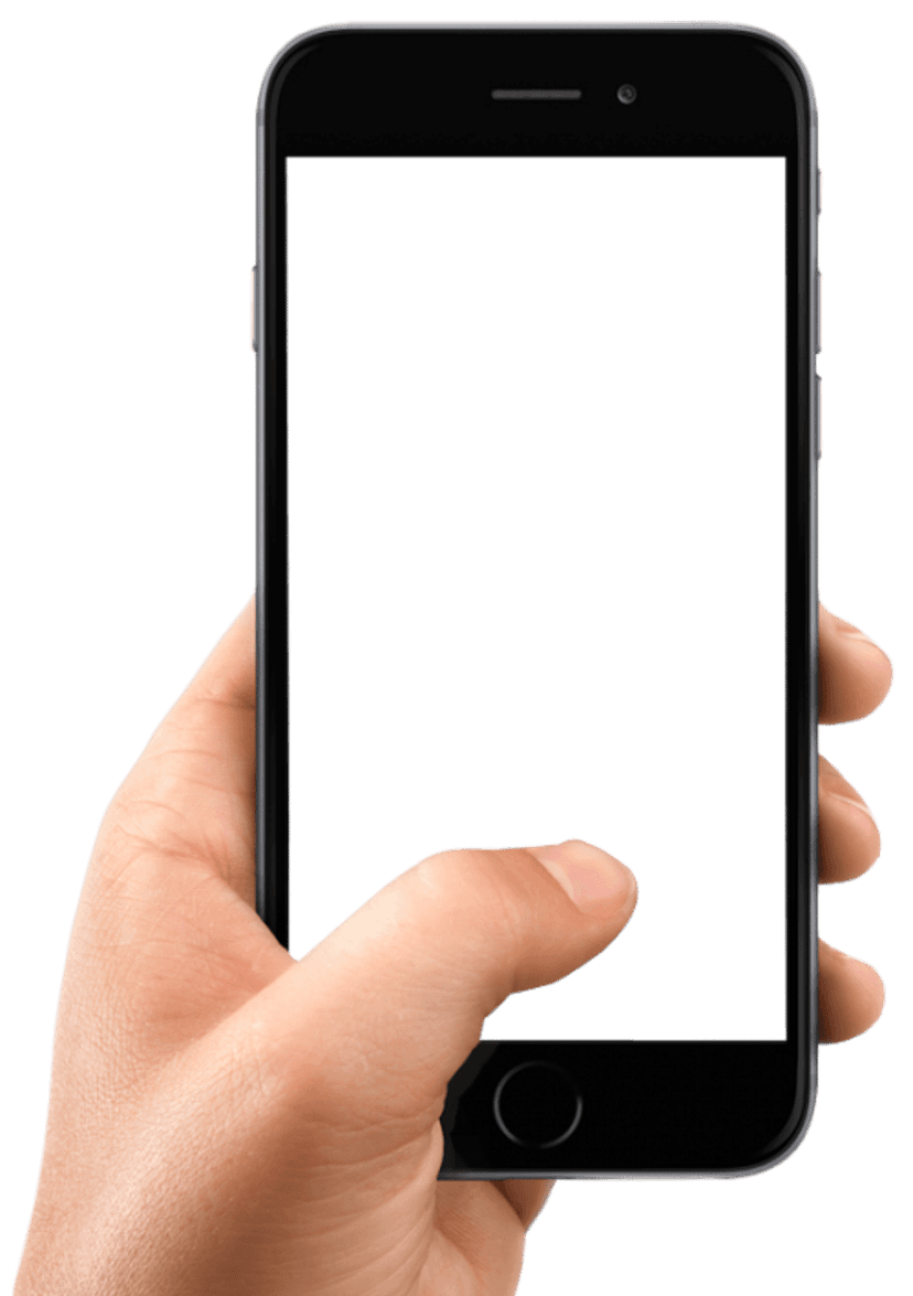 Smartphone PNG with iPhone and Samsung Galaxy models showing reflective glass screens and sleek metallic frames.