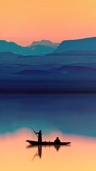 Tranquil Waters - Silhouettes at Dusk