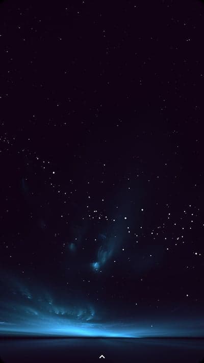 Ethereal Blue Nebula and Starry Sky Mobile Wallpaper
