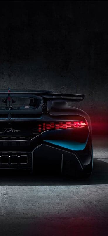 Bugatti Divo rear view, iconic sports car