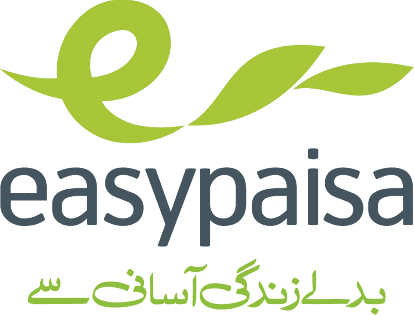 Easypaisa logo PNG displays a white geometric emblem inside a solid green circle on a transparent background.