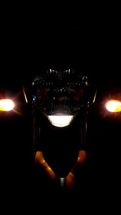 Illuminated Night Motorcycle Lights Phone Wallpaper