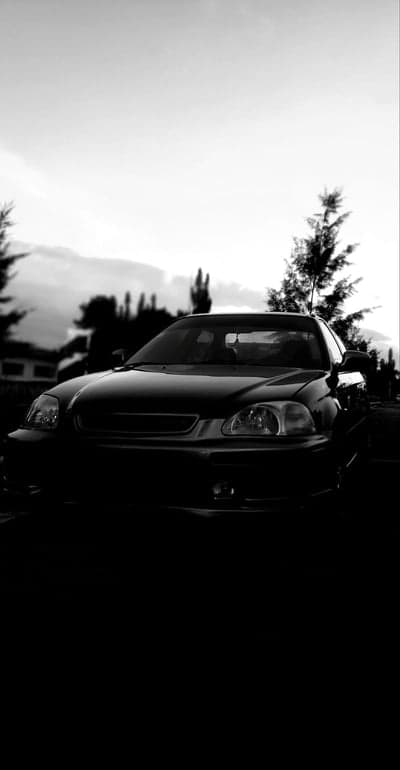 Honda Civic Si Monochrome Performance Mobile Wallpaper