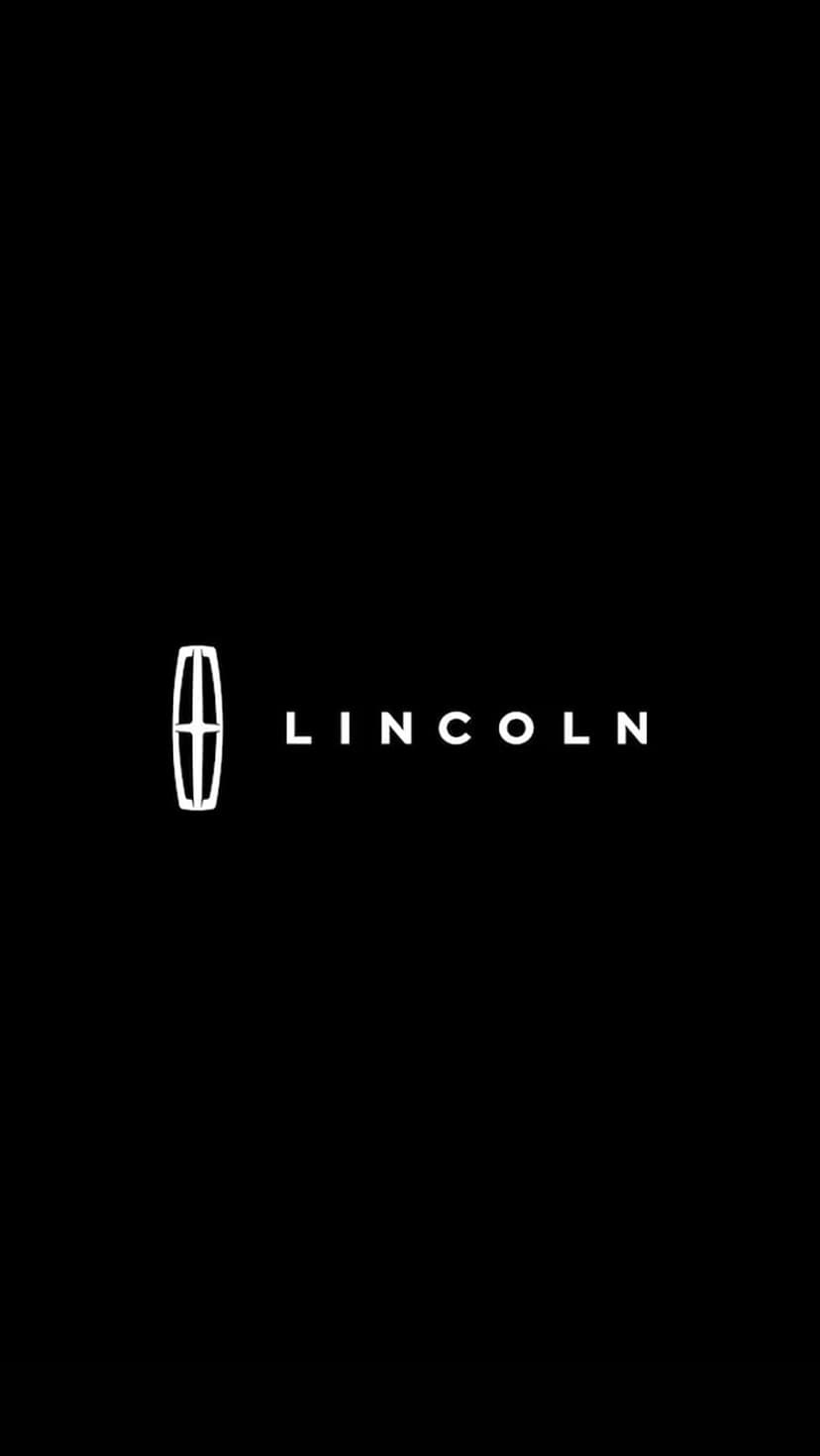 Lincoln Motor Company logo and text in white centered on a solid black background for a minimalist visual style.