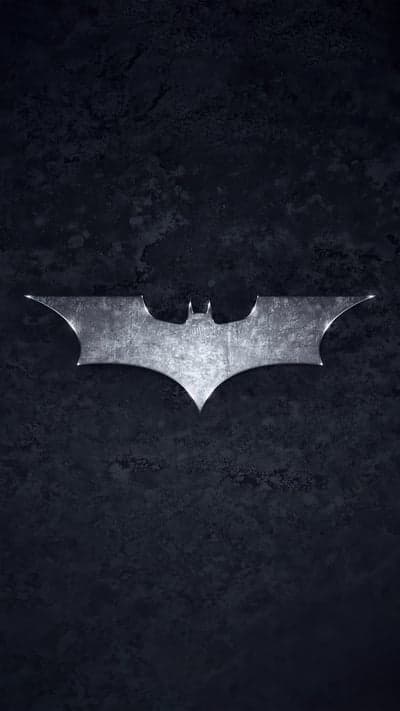 Dark Knight Batman Logo on Textured Dark Background