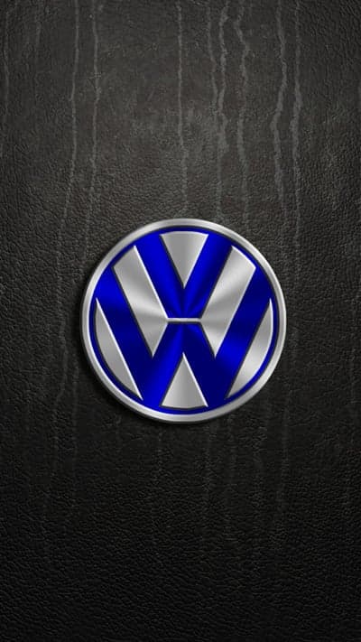 Volkswagen Logo on Textured Black Background Wallpaper