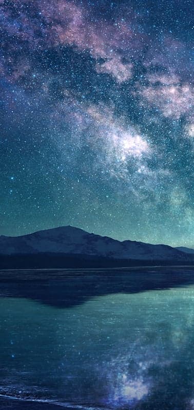 Cosmic Mirror- Milky Way Reflected on Icy Waters