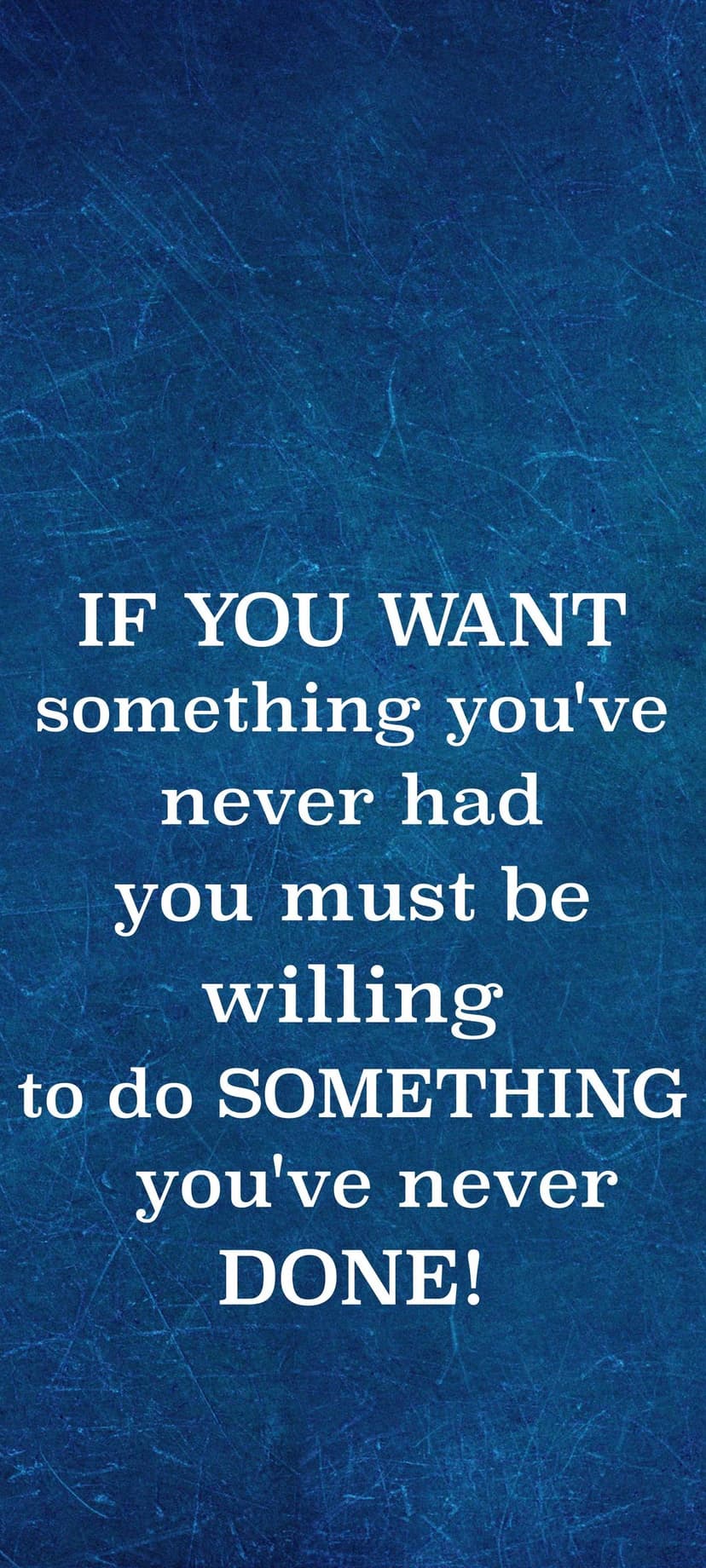 Bold white serif typography displaying a motivational quote centered on a minimalist dark gradient background.