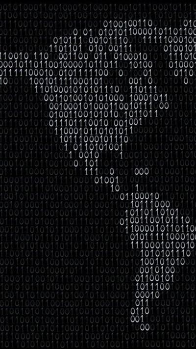 Binary Code Map of Italy Digital Art