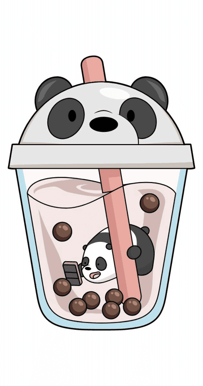 Panda Bubble Tea - Playful Sip