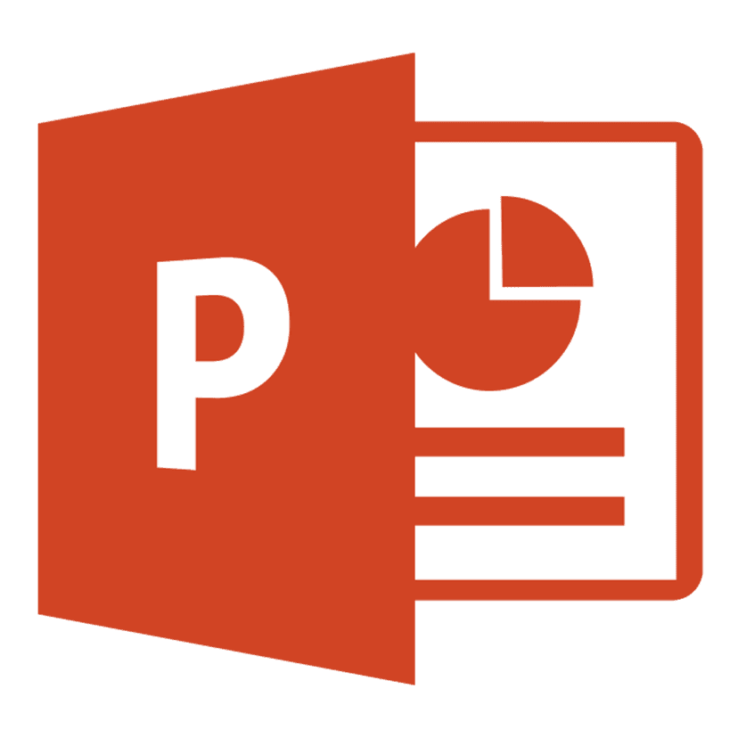 Microsoft PowerPoint logo featuring an orange document shape with a white letter P in a modern flat design.