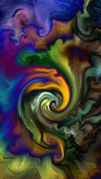 Psychedelic Fluid Swirl Abstract Wallpaper for Mobile