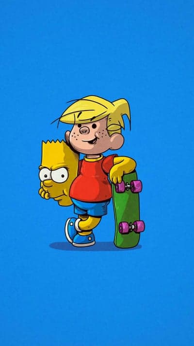 Skater Kid's Secret - Bart Mask Revealed
