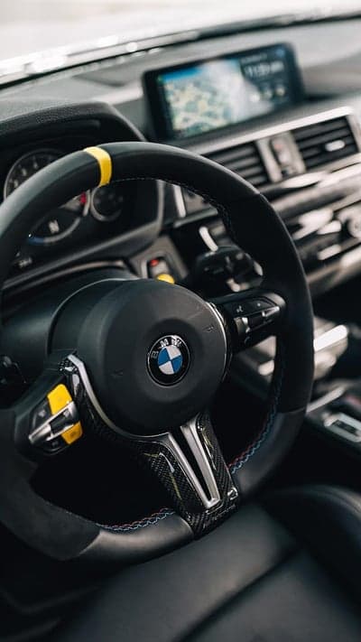 BMW M Performance Steering Wheel Interior Detail
