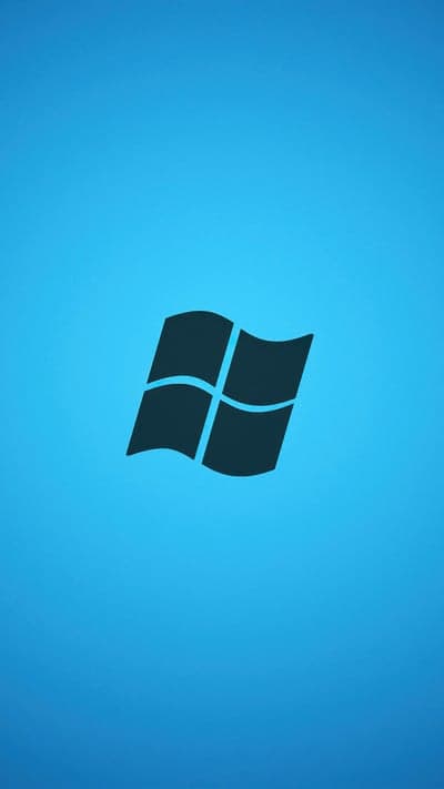 Dark Windows Logo on Vibrant Blue Gradient Background