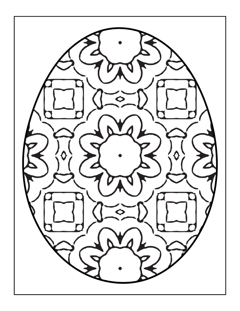 Symmetrical charcoal gray mandala featuring intricate floral patterns and nested squares on a black background.