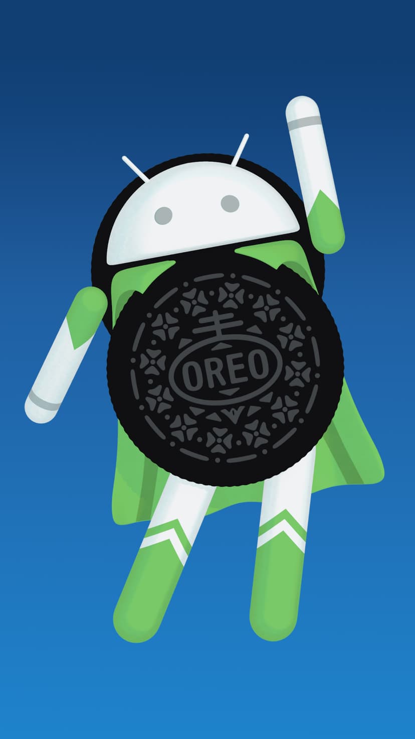 Android robot surrounded by glowing green lines of code and binary data flows on a dark tech background.