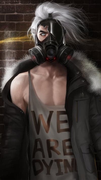 Post-Apocalyptic Character with Gas Mask | Dystopian Art