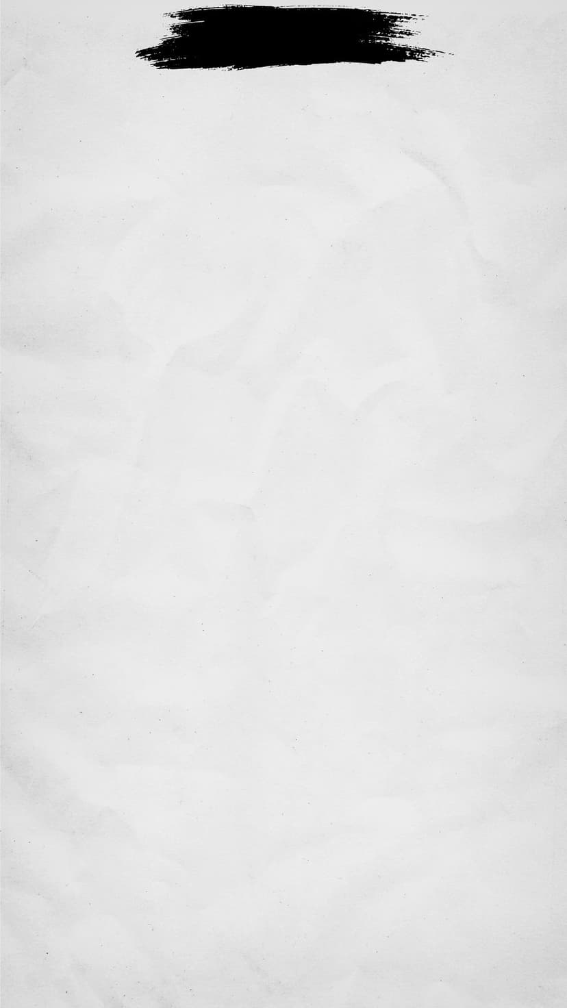 Crinkled white paper texture with deep folds and a single horizontal black ink stroke at the top of the frame.