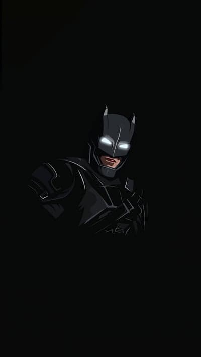 Dark Knight Batman Art with Glowing Eyes